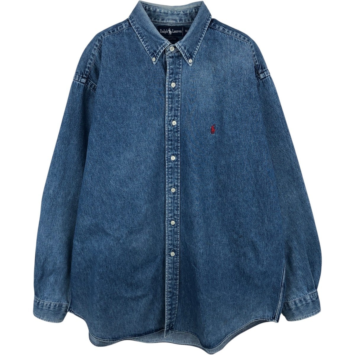 古着 ラルフローレン Ralph Lauren 長袖 ボタンダウンデニムシャツ