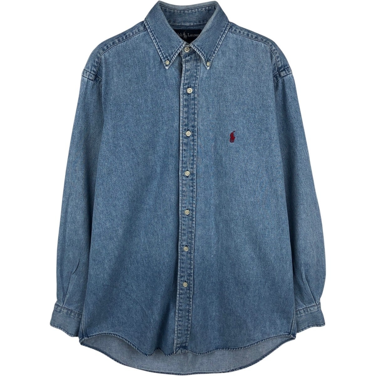 古着 ラルフローレン Ralph Lauren BLAKE 長袖 ボタンダウンデニム