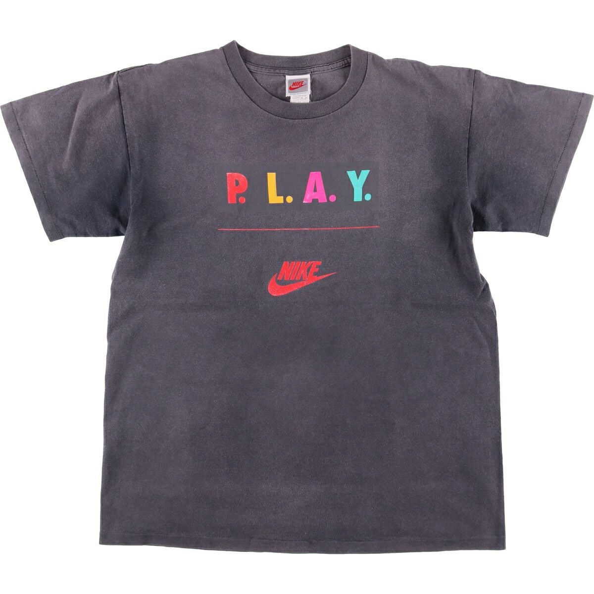 古着 90年代 ナイキ NIKE 銀タグ ロゴプリントTシャツ USA製 メンズXL