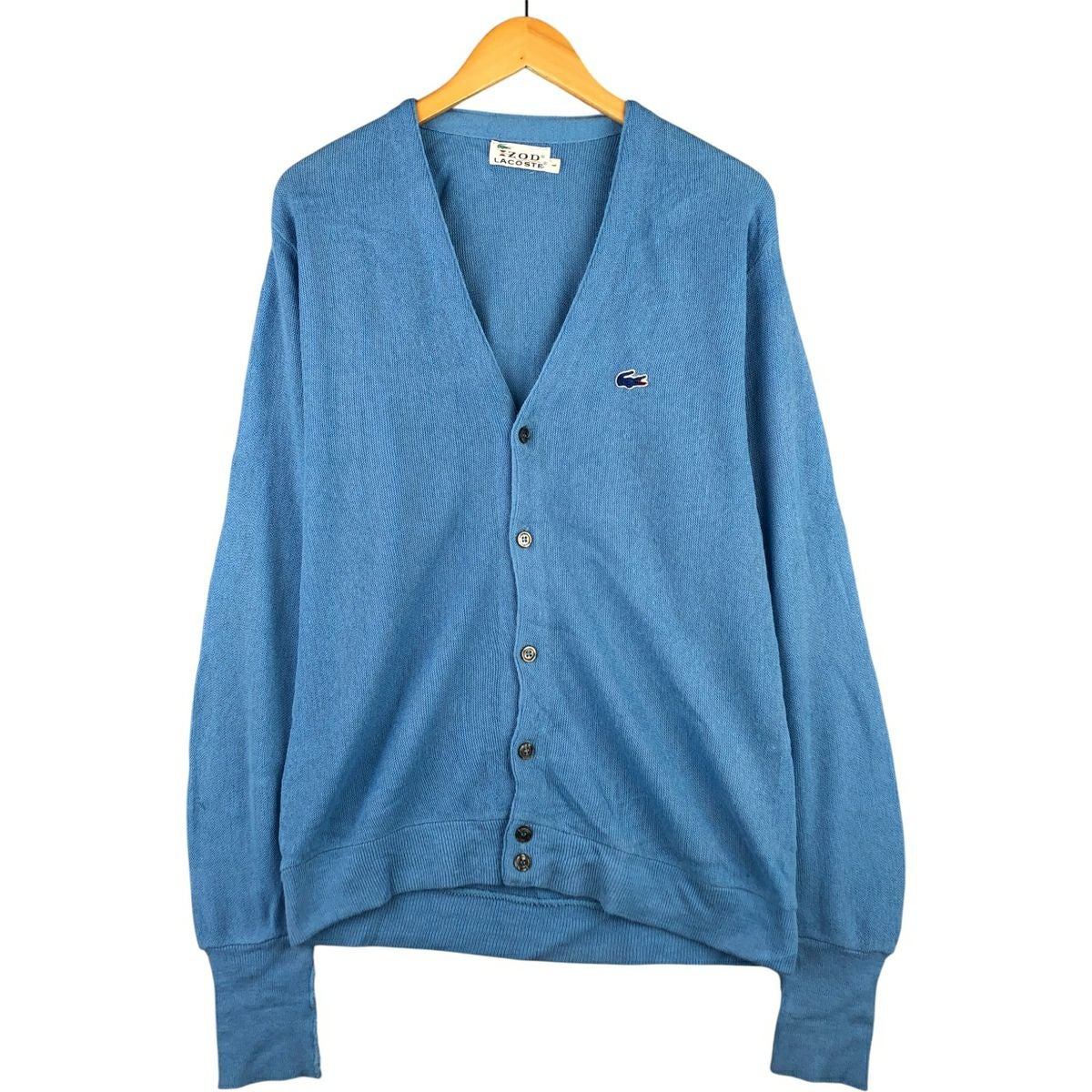 古着 70年代 ラコステ LACOSTE IZOD アクリルニットカーディガン