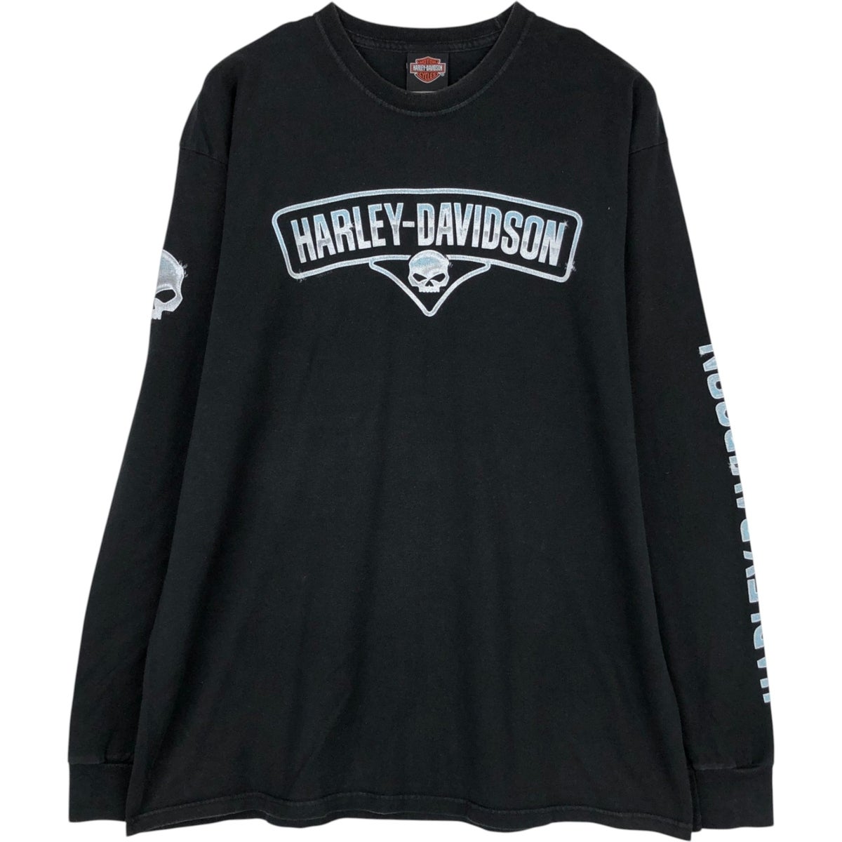 古着 ハーレーダビッドソン Harley-Davidson ドクロ柄 スカル柄 ロング
