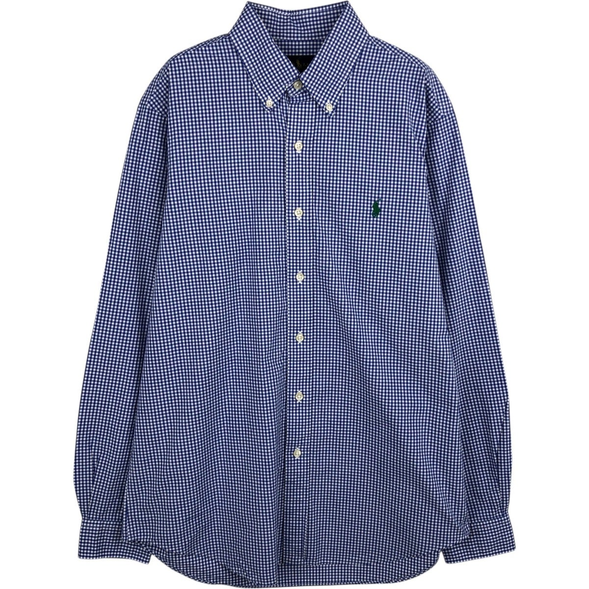 古着 ラルフローレン Ralph Lauren ギンガムチェック 長袖 ボタン