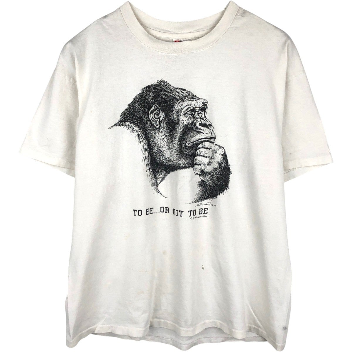 古着 90年代 ヘインズ Hanes HEAVYWEIGHT ゴリラ柄 アニマルTシャツ