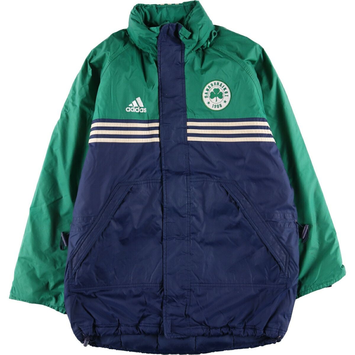 古着 90年代 アディダス adidas バックロゴ リバーシブル 中綿パーカー