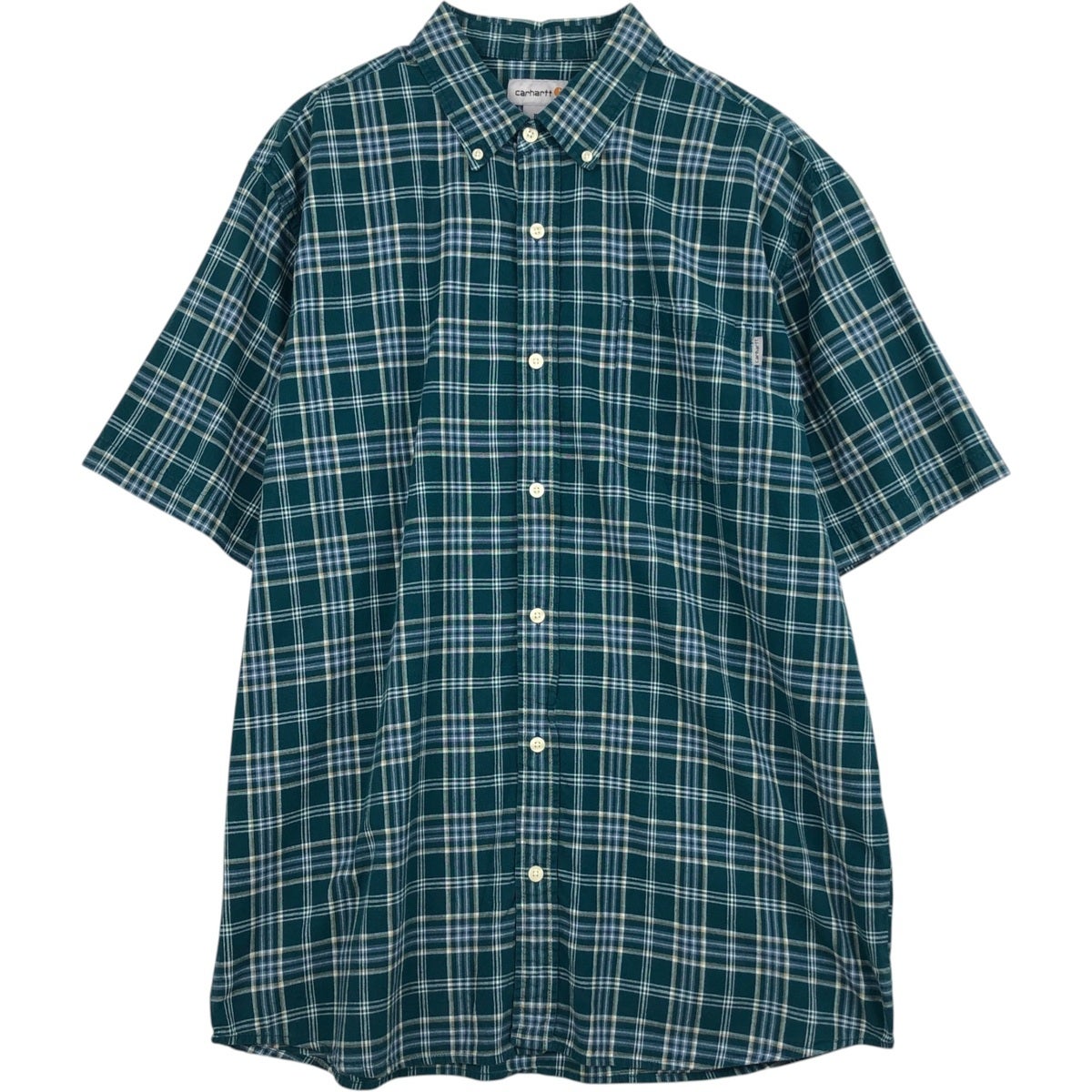 古着 カーハート Carhartt RUGGED FLEX 迷彩柄 ボタンダウン 半袖