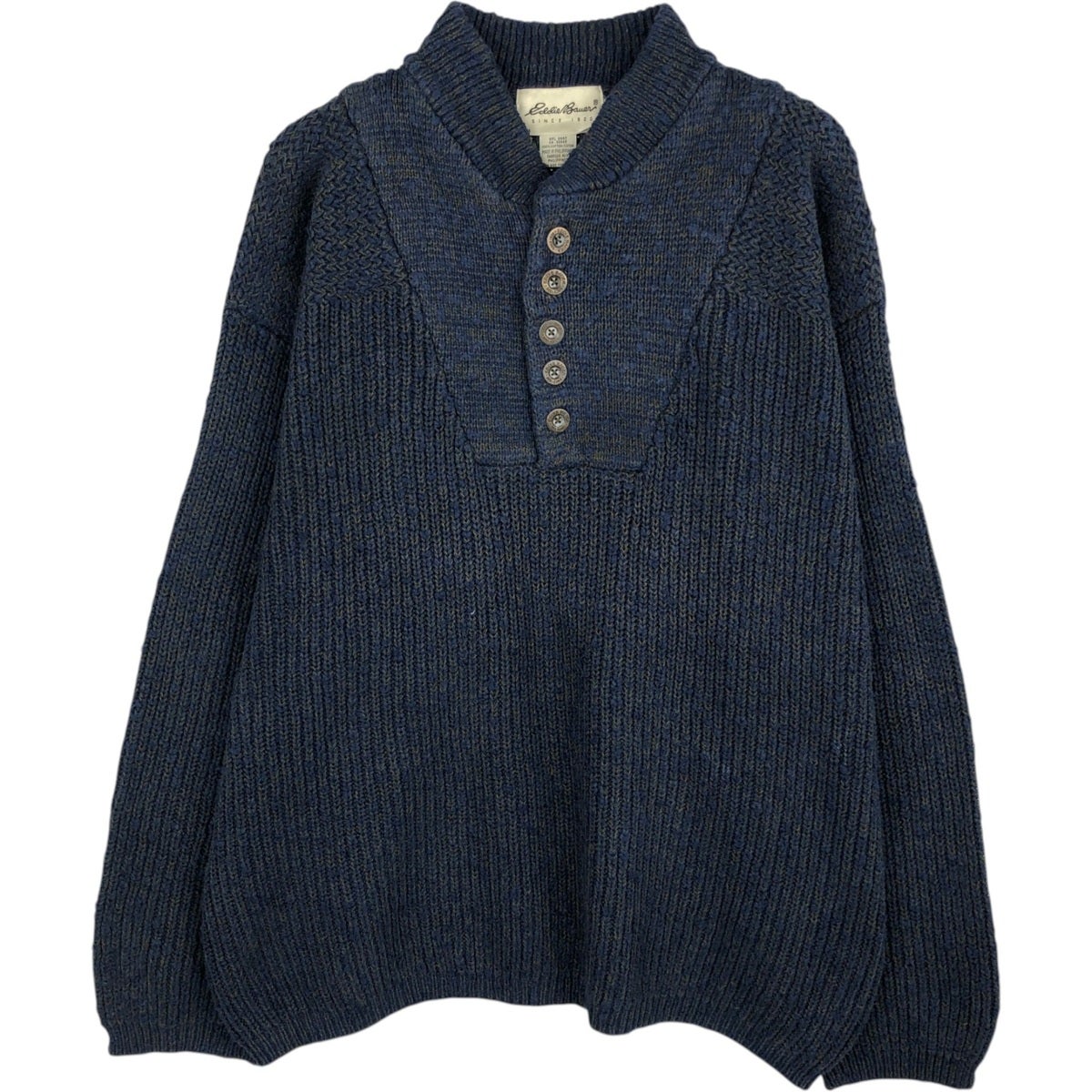 古着 00年代 エディーバウアー Eddie Bauer ヘンリーネック コットン