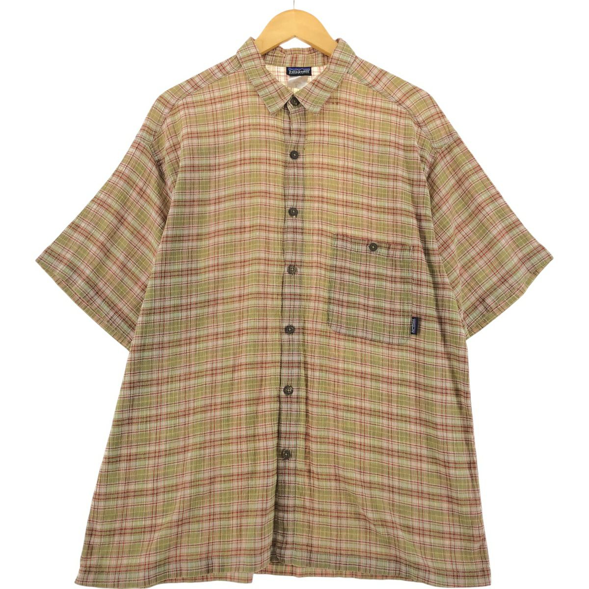 古着 パタゴニア Patagonia チェック柄 半袖 ボックスシャツ