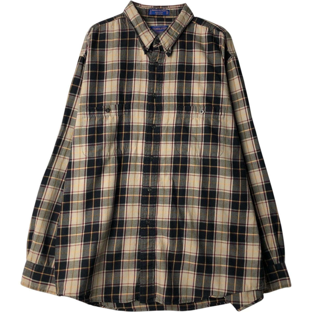 古着 ペンドルトン PENDLETON ボードシャツ オンブレチェック オープン