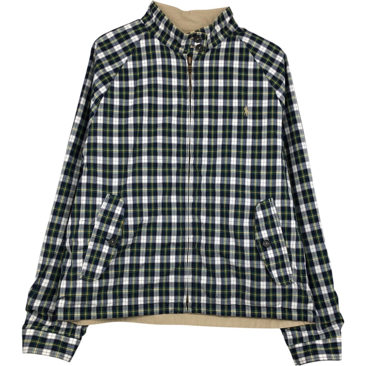 美品 現行 POLO RALPH LAUREN ハリントンジャケット チェック 古着 ラルフローレン Ralph Lauren POLO RALPH LAUREN チェック柄