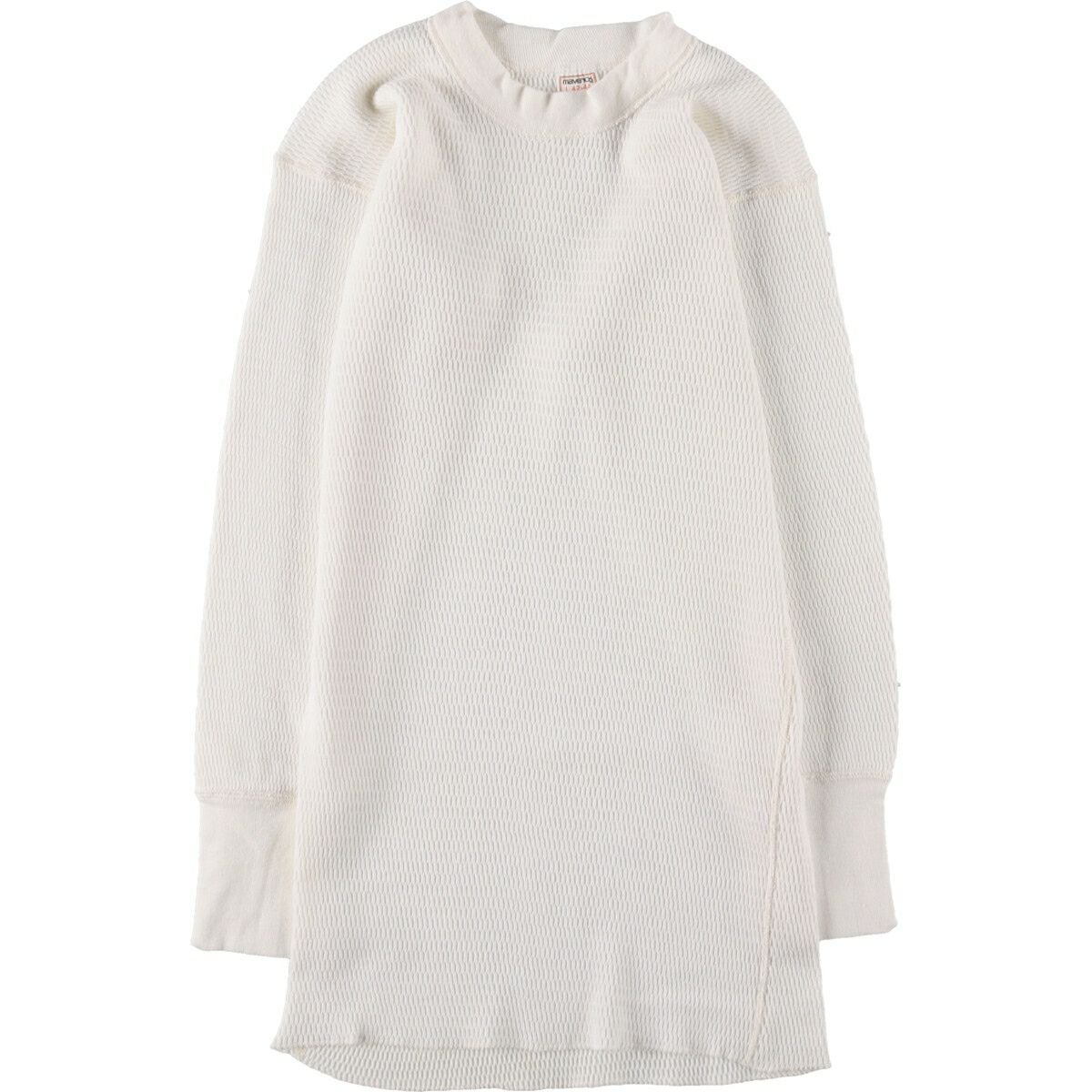 古着 60年代 ウエスト WEST サーマルロンT ハニカム メンズL相当