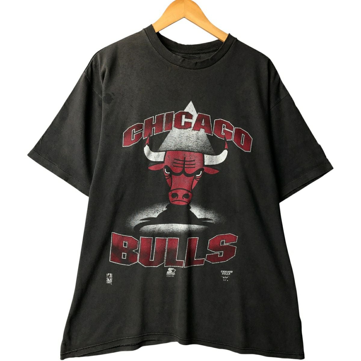 古着 90年代 TOP HALF NBA CHICAGO BULLS シカゴ ブルズ ロゴプリントT