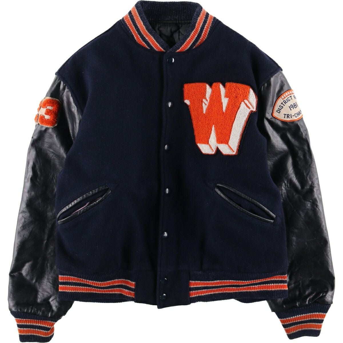 古着 襟付き スタジャン アワードジャケット バーシティジャケット