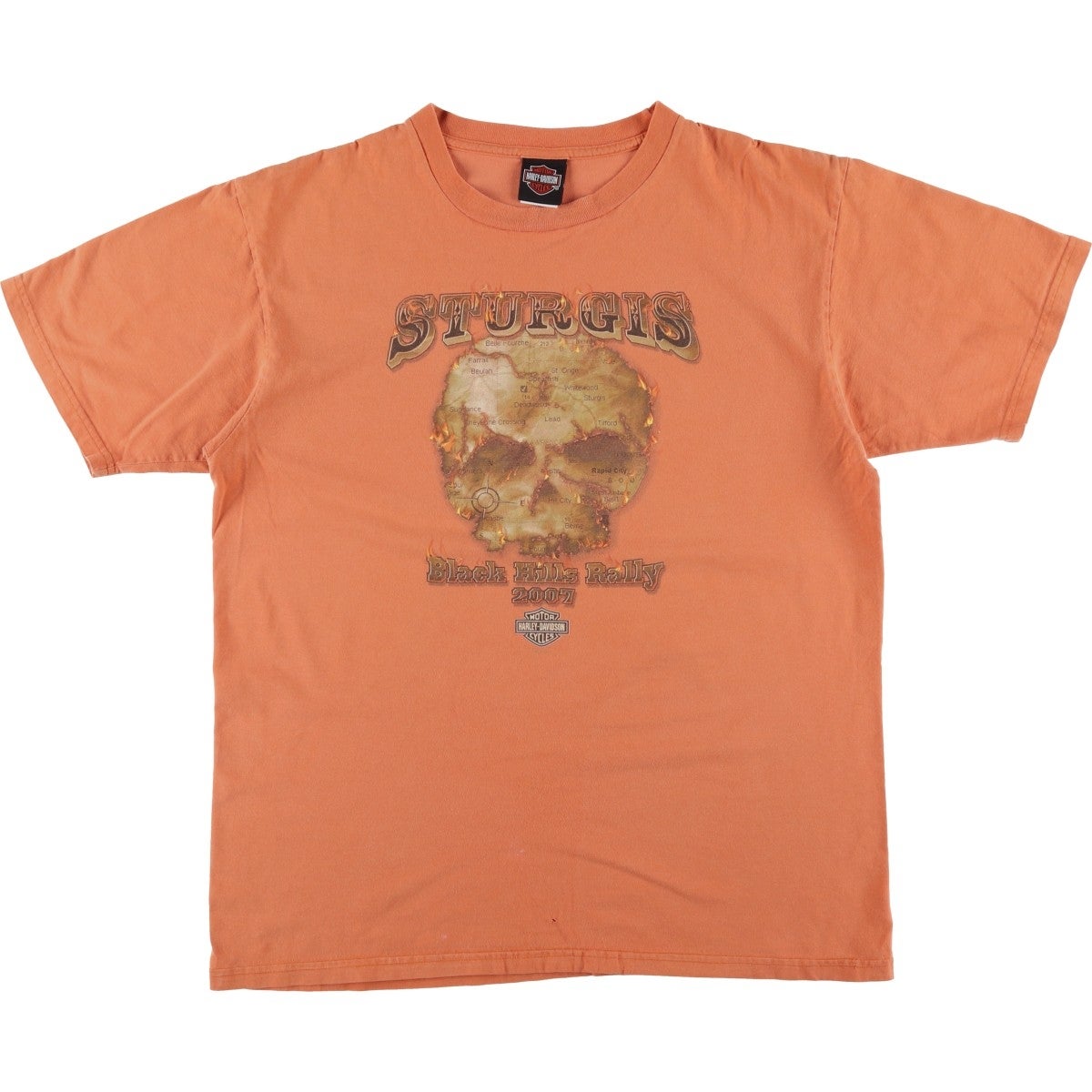 古着 00年代 ハーレーダビッドソン Harley-Davidson ドクロ柄 スカル柄