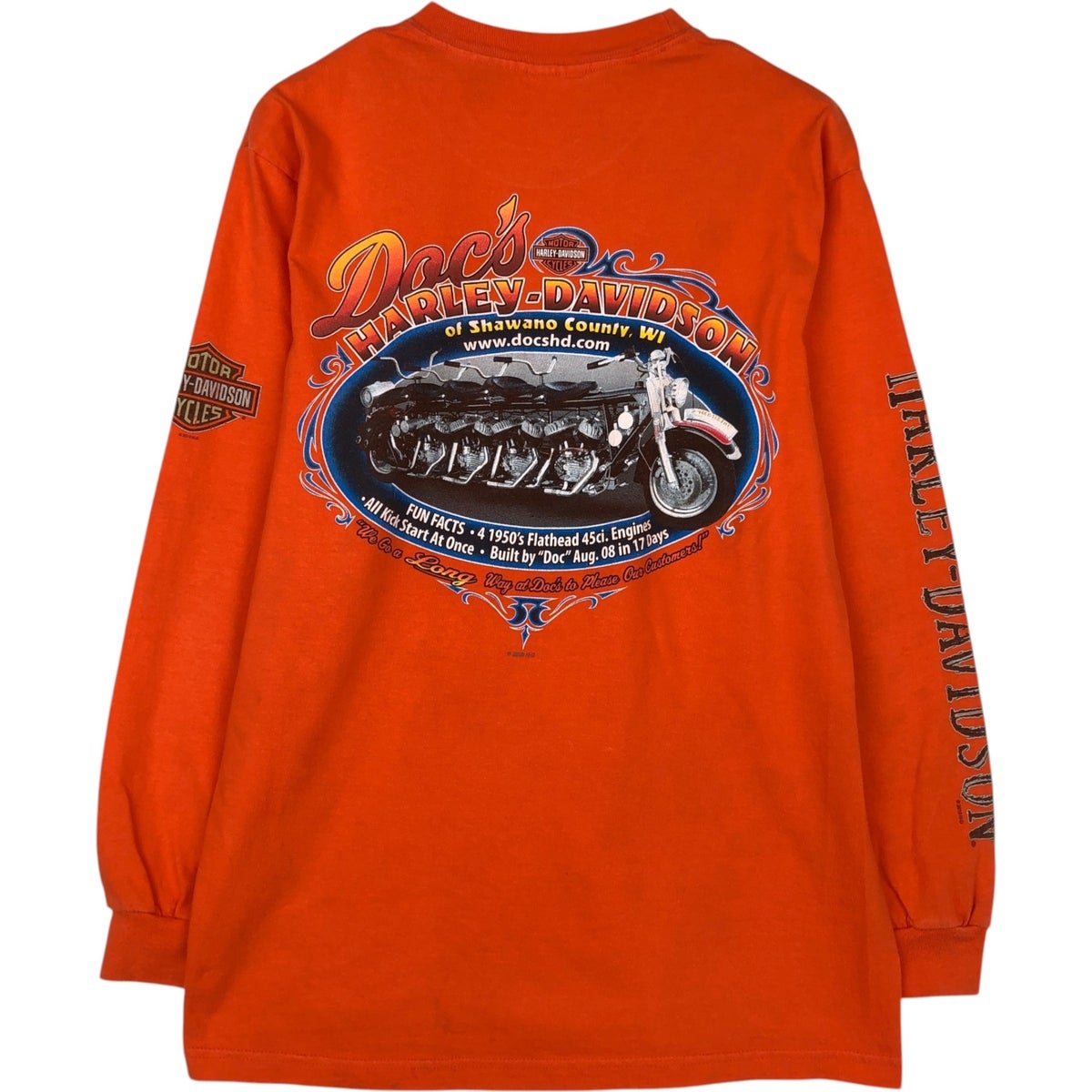 古着 ハーレーダビッドソン Harley-Davidson モーターサイクル ロングT