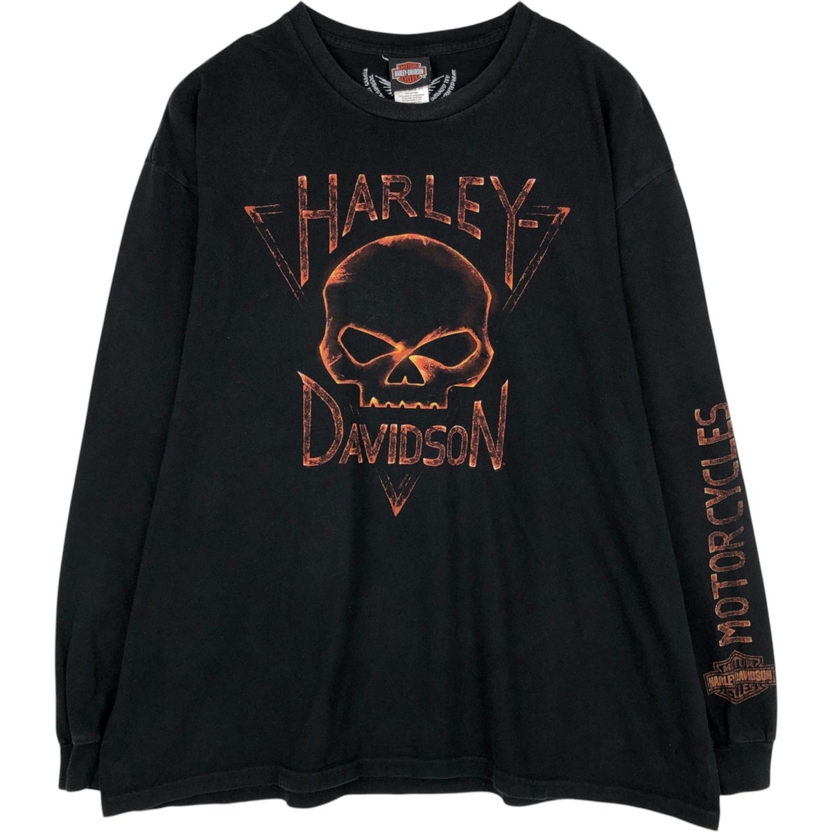 古着 ハーレーダビッドソン Harley-Davidson ドクロ柄 スカル柄 ロング