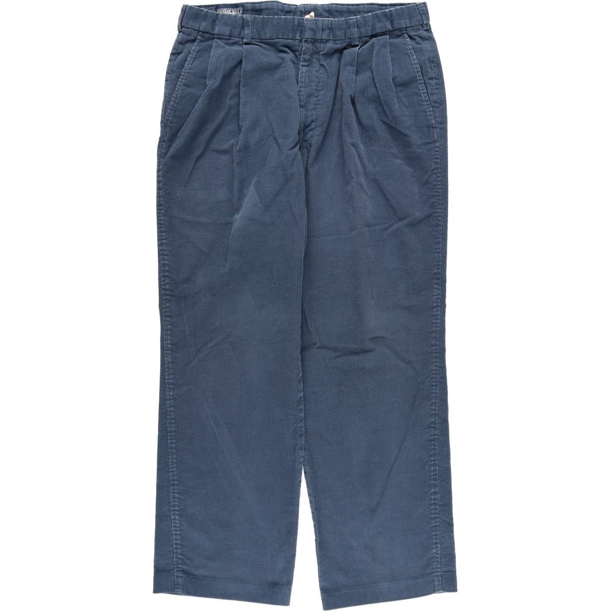古着 ランズエンド LANDS END ツータック ウールパンツ スラックス USA