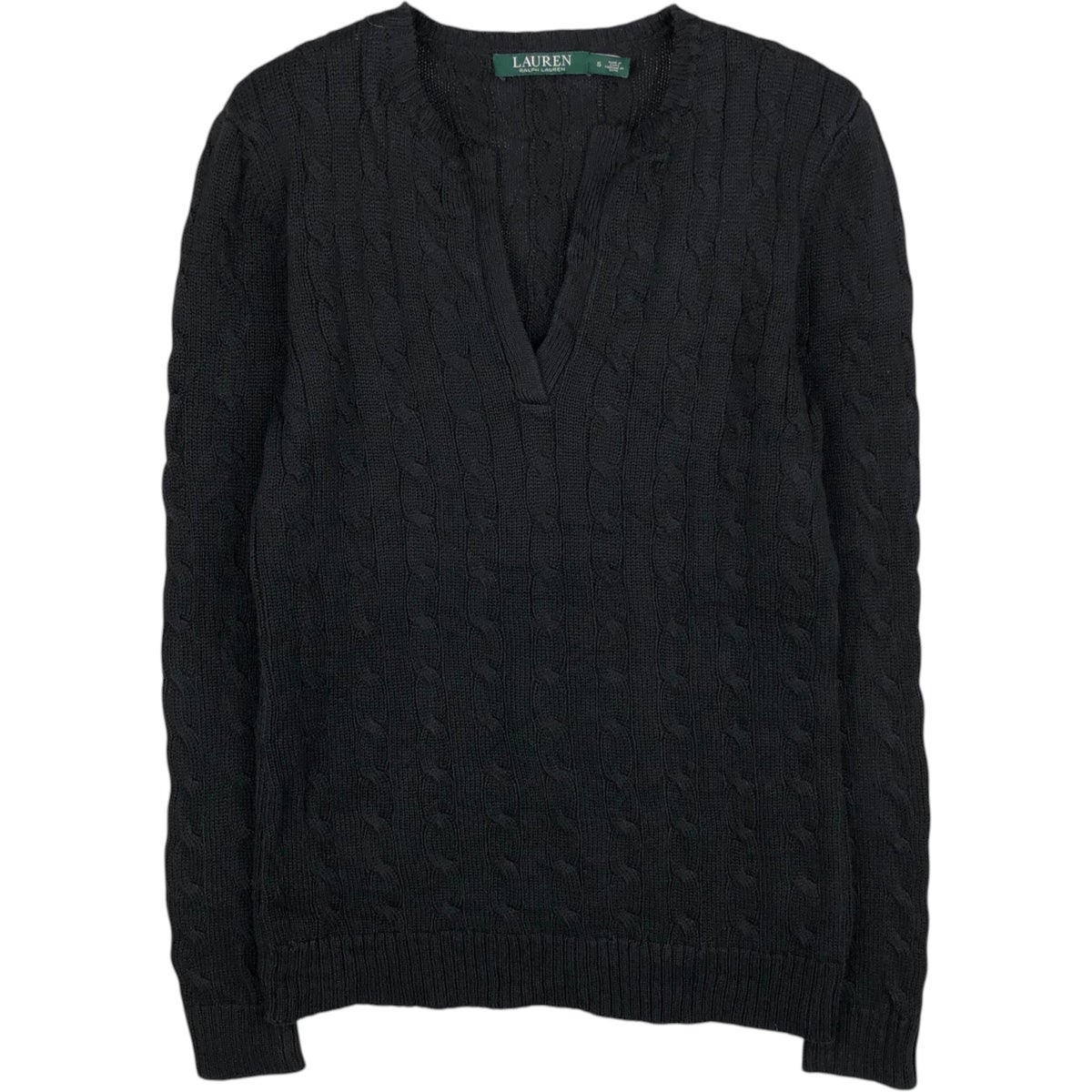 古着 ラルフローレン Ralph Lauren LAUREN ローレン リブ編み Vネック コットンニットセーター レディースS相当/eaa621743 古着 ラルフローレン Ralph Lauren LAUREN ローレン リブ編み Vネック