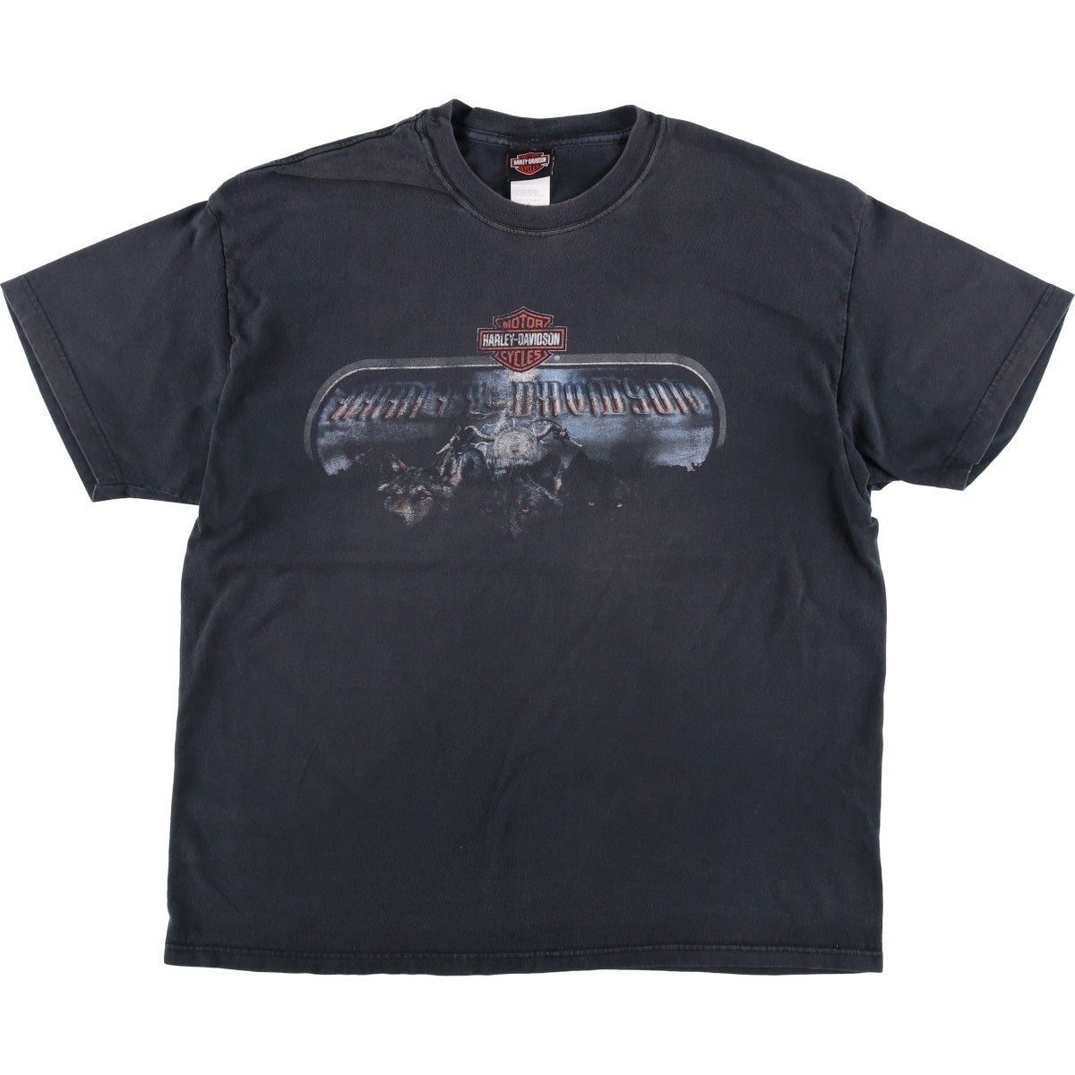 古着 ハーレーダビッドソン Harley-Davidson オオカミ柄 モーター