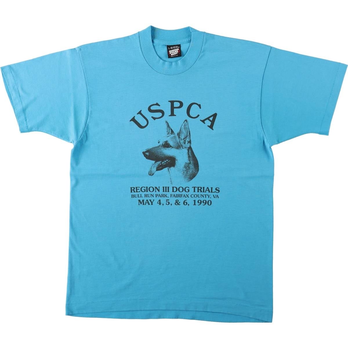 90s USA製 プードル DOG Tシャツ XL 水色 スクリーンスターズ 古着 90年代 スクリーンスターズ SCREEN STARS BEST 犬柄 プリントT