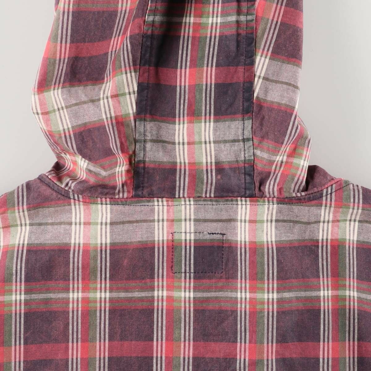 OLD 90s コットンアノラック（マドラスチェック） GAP OLD GAP ハーフジップ アノラックパーカー チェックコットン トップス