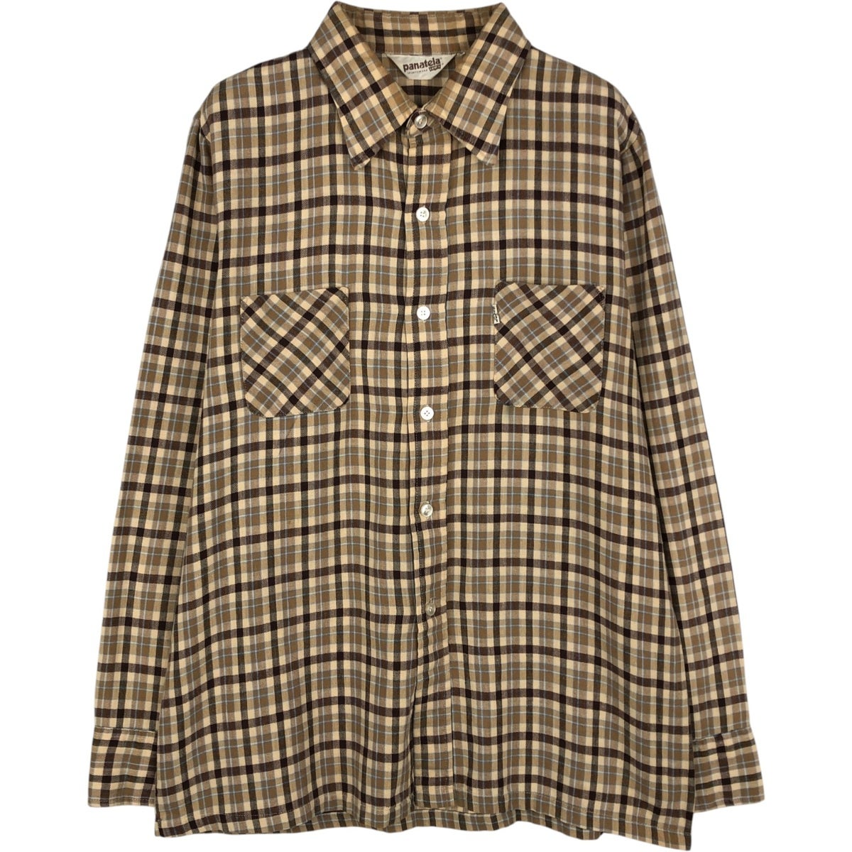 古着 90年代 リー Lee チェック柄 長袖 ポリコットンシャツ メンズXL