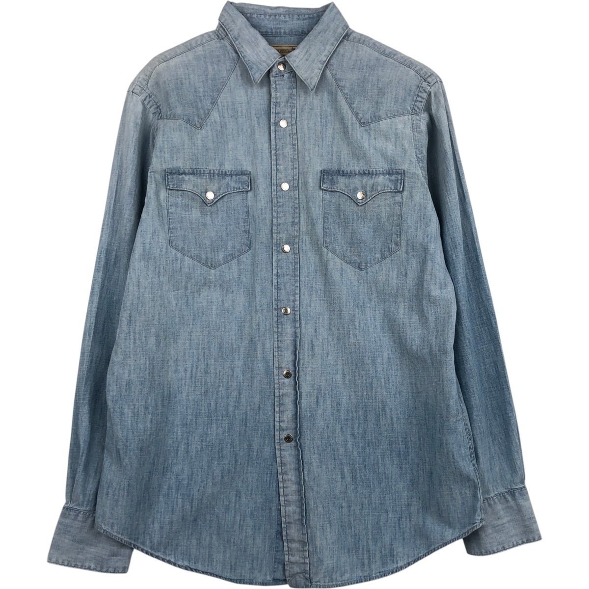 80s ポロカントリー ラルフローレン 長袖 シャンブレー ウエスタン シャツ レディース S メンズ XS ヴィンテージ 長袖シャツ 100% コットン 古着 ラルフローレン Ralph Lauren POLO RALPH LAUREN CLASSIC FIT