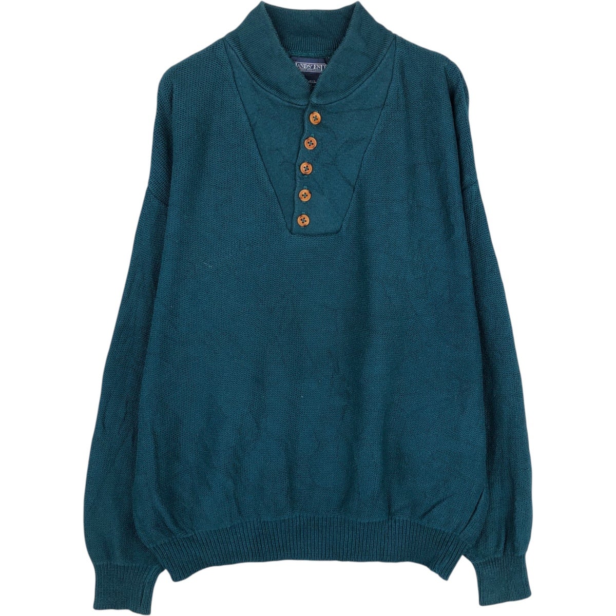古着 90年代 ランズエンド LANDSEND コットンニットセーター USA製