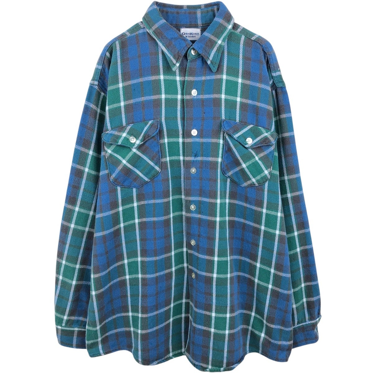 古着 80年代 オシュコシュ Osh kosh 長袖 シャンブレーシャツ メンズXL