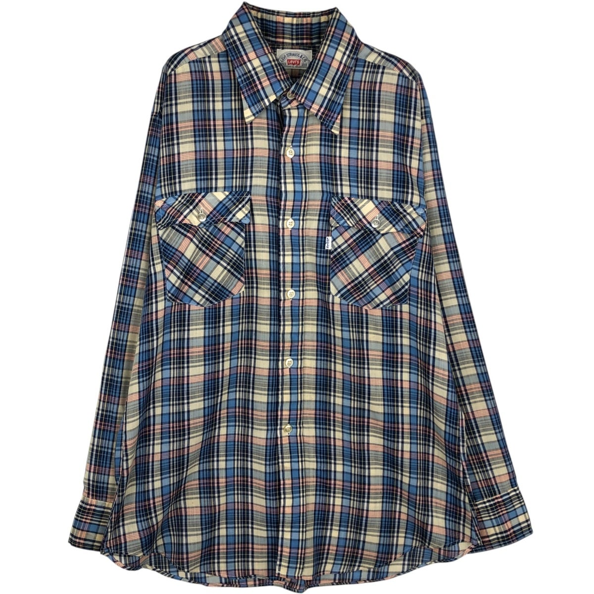 古着 80年代 リーバイス Levis REGULAR FIT 長袖 コットンチェック