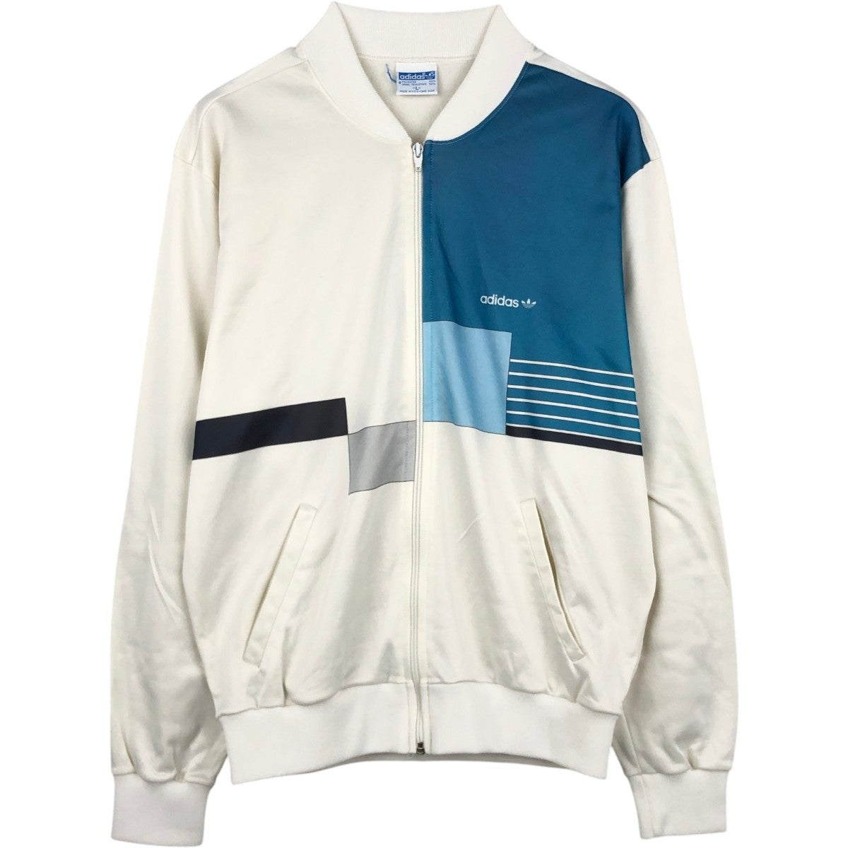 古着 80年代 アディダス adidas トレフォイルロゴ 切替 ジャージ