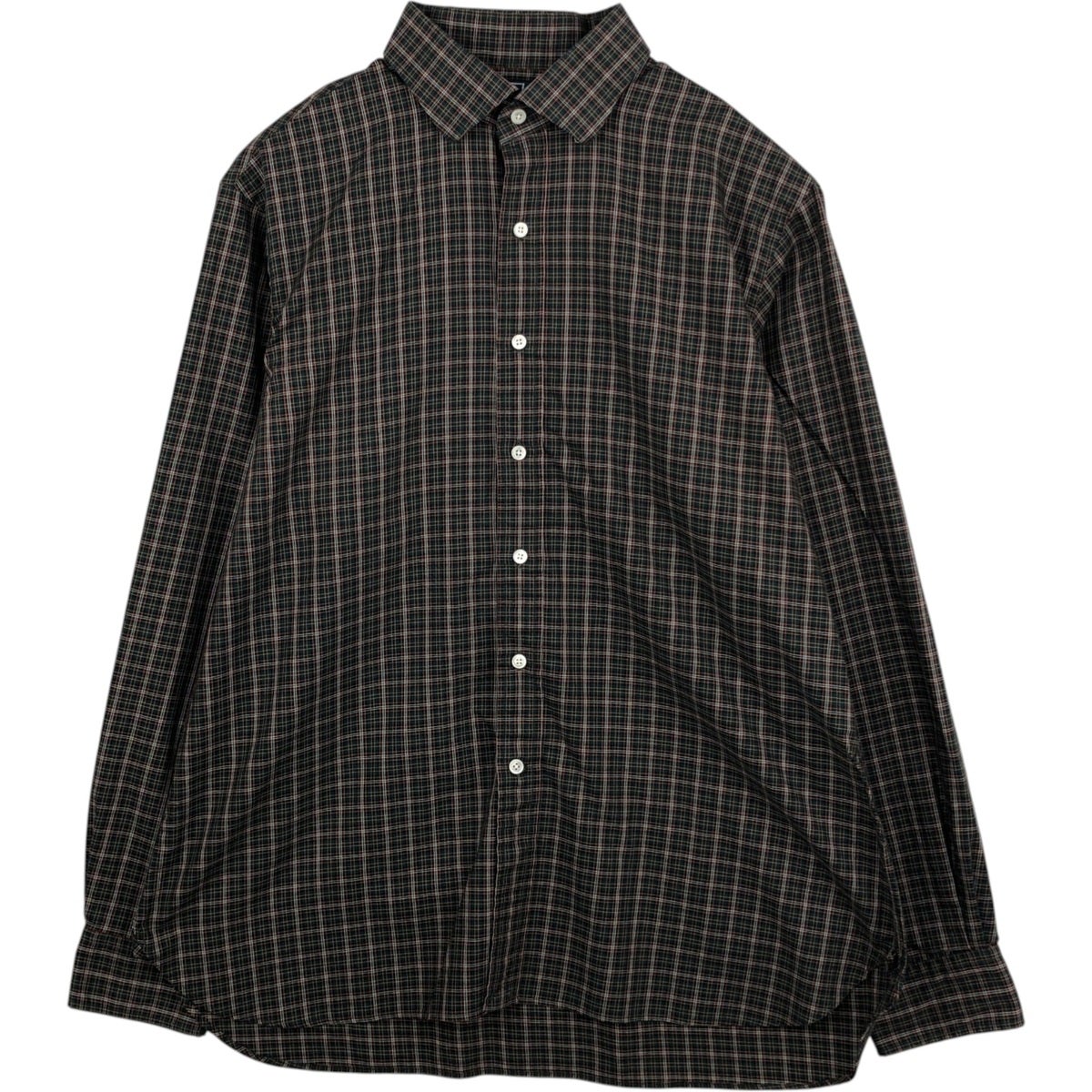 ラルフローレン レーヨン 黒　チェック　ウエスタン シャツ M　古着　スナップ 古着 ラルフローレン Ralph Lauren MERRIN 長袖 コットンチェック