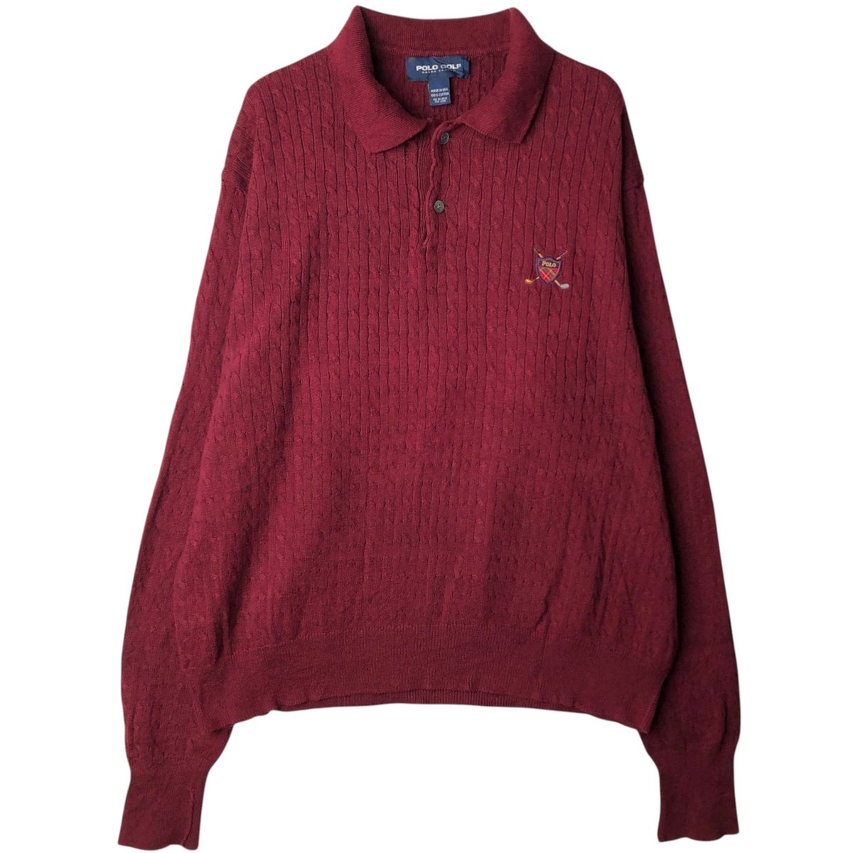 古着 90年代 ラルフローレン Ralph Lauren POLO GOLF ポロゴルフ リブ