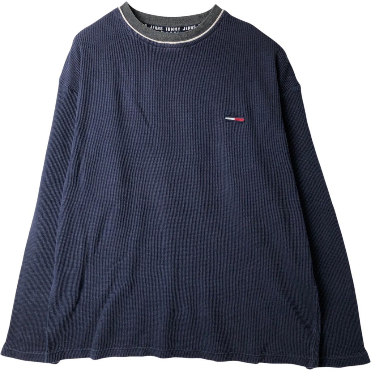 古着 トミーヒルフィガー TOMMY HILFIGER ボーダー柄 コットンニット