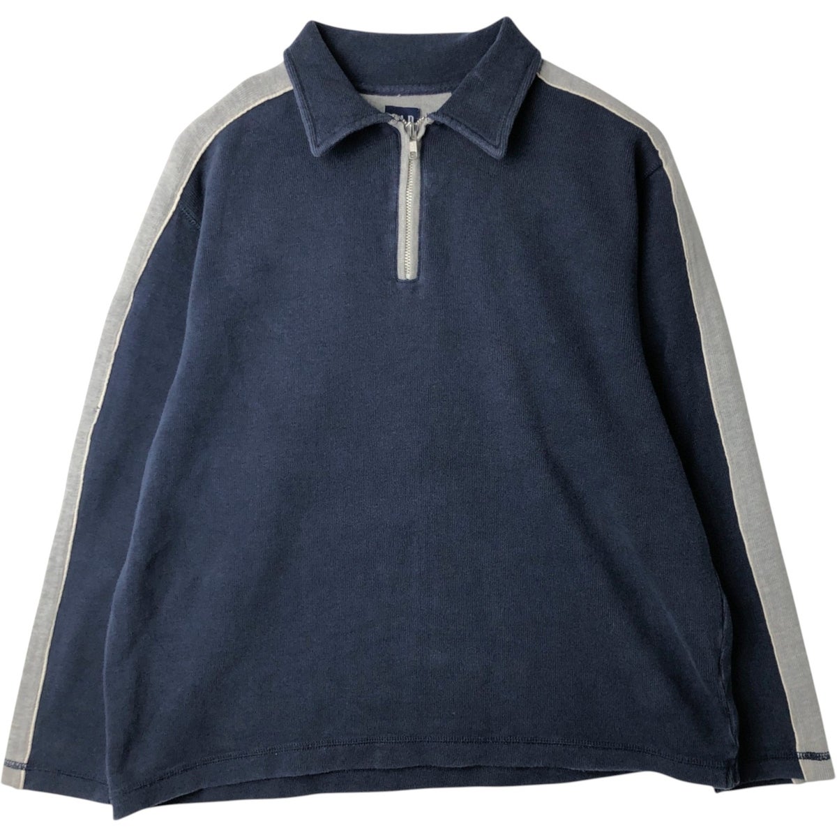 90s GAP half zip ハーフジップ　スウェット 古着 90年代 ギャップ GAP オールドギャップ リブ編み ハーフジップ