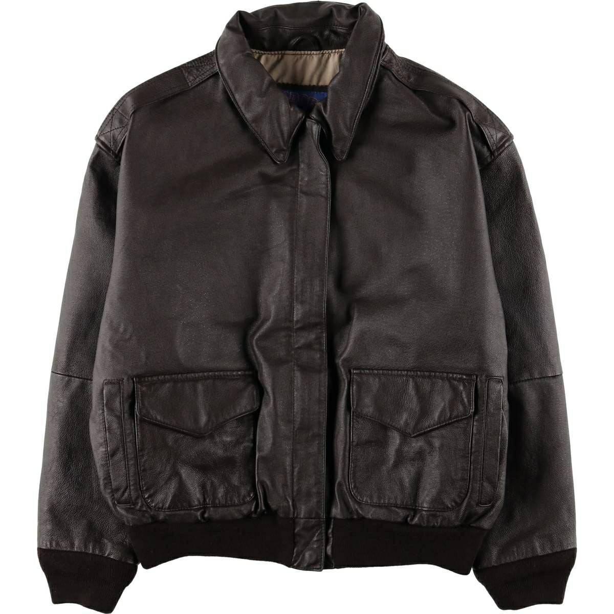 古着 90年代 エアボーン AIRBORNE A-2タイプ 中綿入り レザー