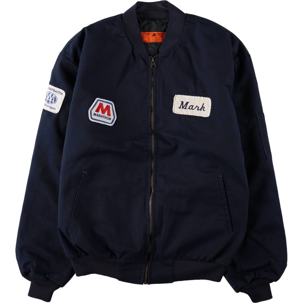 90s アメリカ製 Red Kap ボマージャケット キルティング中綿 ma-1 古着 90年代 レッドキャップ Red kap 中綿入り ワークブルゾン USA製