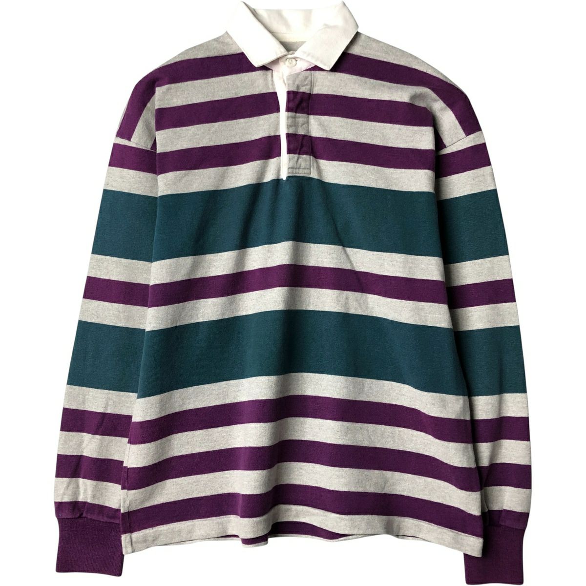 古着 80～90年代 エルエルビーン L.L.Bean ボーダー柄 長袖 ラガー