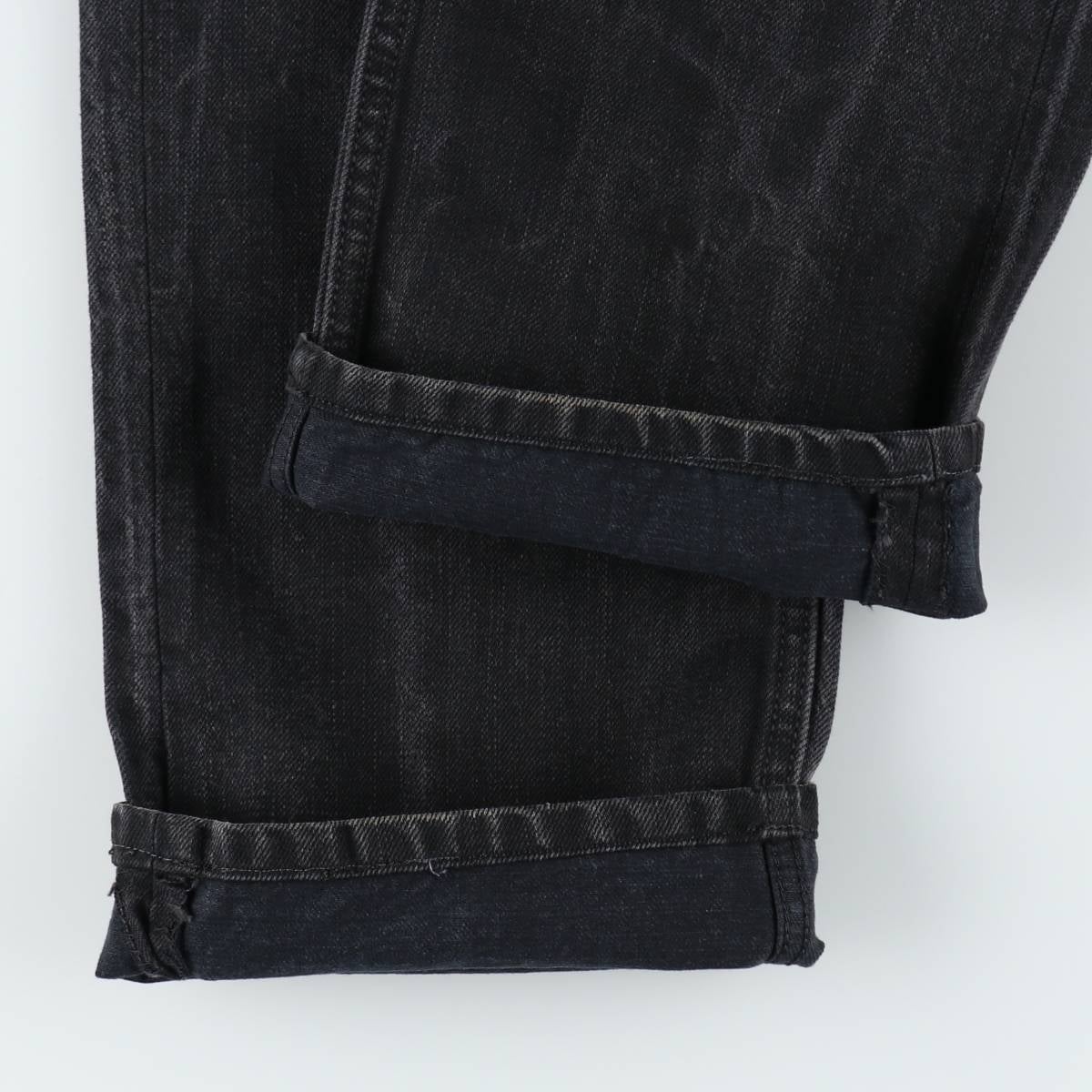 古着 ディーゼル DIESEL ブラックデニム ストレートデニムパンツ