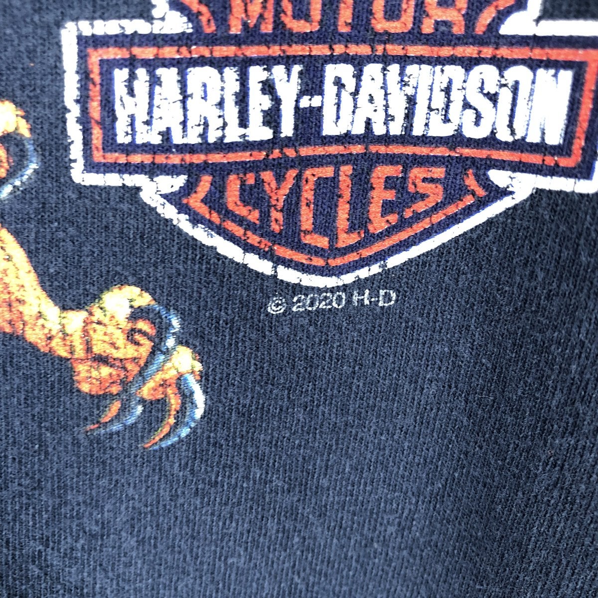 古着 ハーレーダビッドソン Harley-Davidson 鷲柄 イーグル柄 モーター