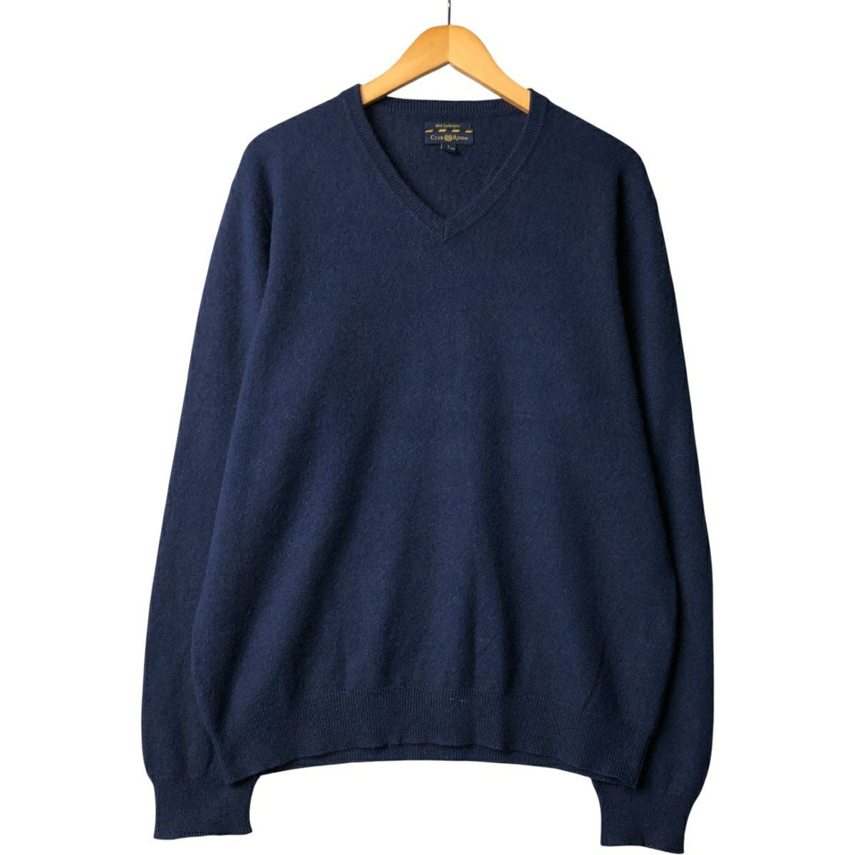 古着 CLUB ROOM Vネック カシミアニットセーター メンズL相当