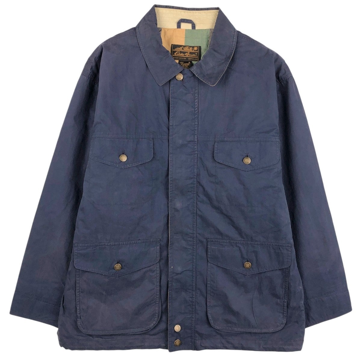 古着 80～90年代 エディーバウアー Eddie Bauer 黒タグ リップストップ