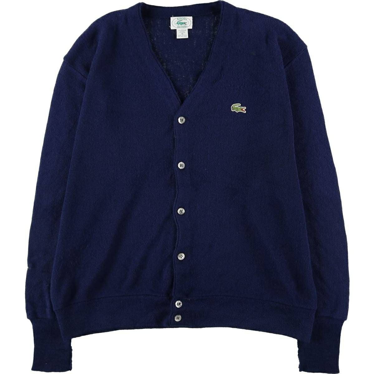 古着 80～90年代 ラコステ LACOSTE IZOD アクリルニットカーディガン