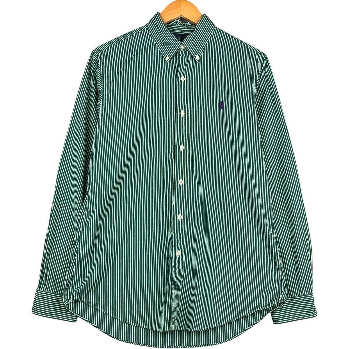 古着 ラルフローレン Ralph Lauren 長袖 ボタンダウンストライプシャツ
