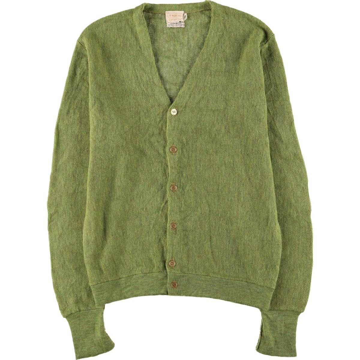 古着 70年代 ブレント BRENT アクリルニットカーディガン メンズM相当