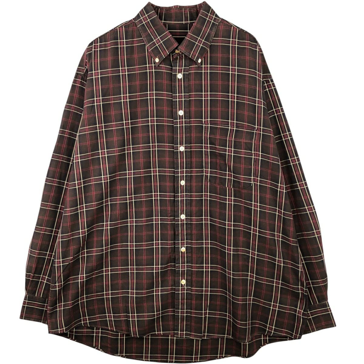 N-632 未使用品　バーバリーロンドン　チェックシャツ　ホース刺繍　L 古着 バーバリー Burberrys BURBERRY LONDON 長袖 ボタンダウン