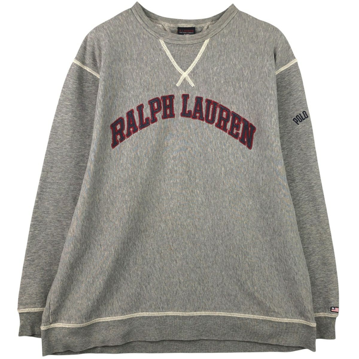 希少90年代POLOGROUND SPORTSスウェットシャツ トレーナー Ralph Lauren - 古着 90年代 ラルフローレン Ralph Lauren POLO SPORT