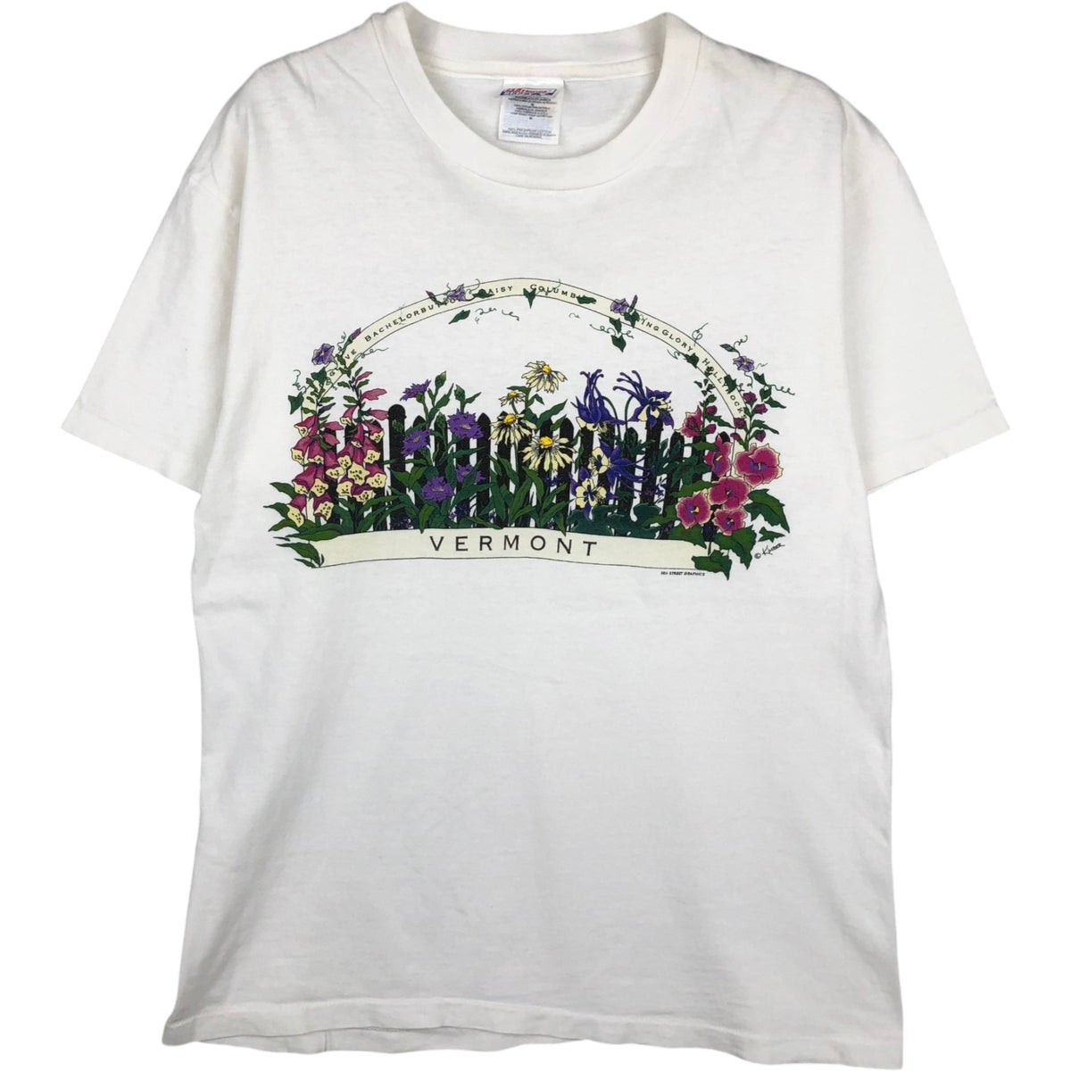 古着 90年代 ヘインズ Hanes BEEFY-T 花柄 プリントTシャツ レディース