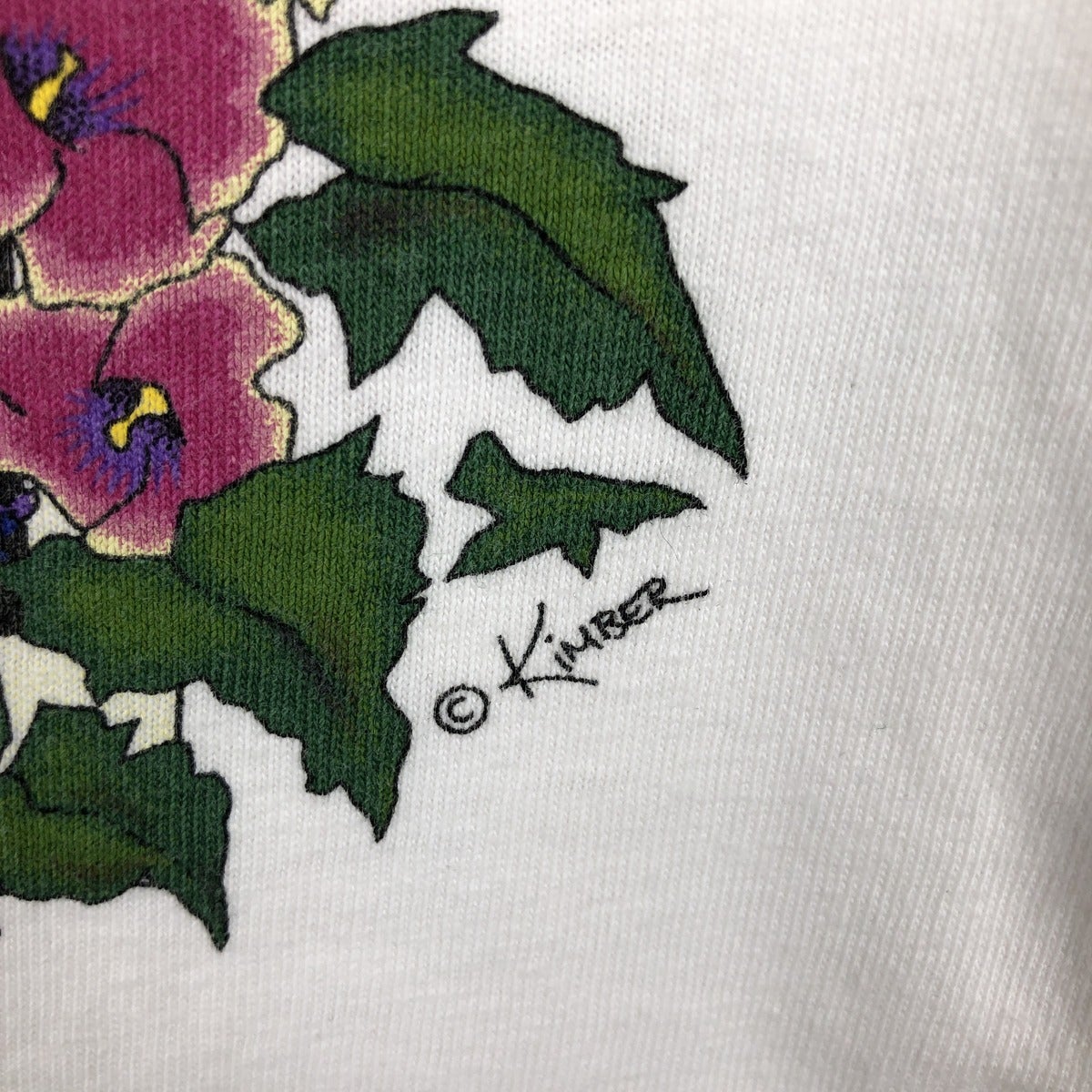 古着 90年代 ヘインズ Hanes BEEFY-T 花柄 プリントTシャツ レディース