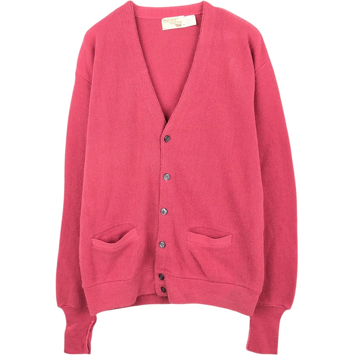 古着 THE FOX COLLECTION アクリルニットカーディガン USA製 メンズL