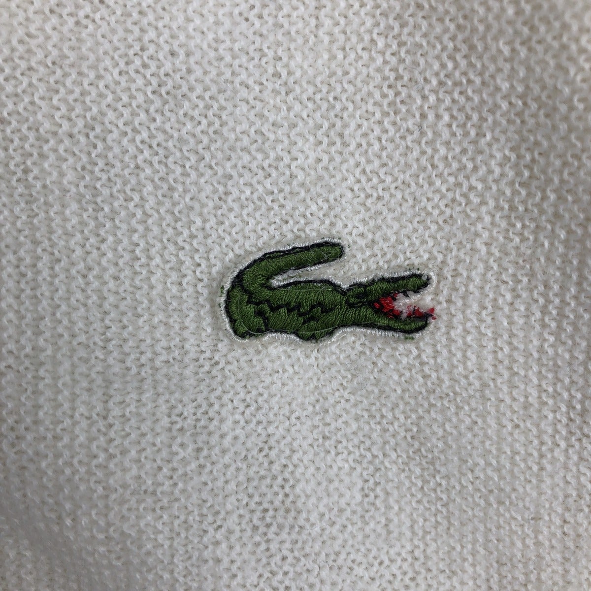古着 70年代 ラコステ LACOSTE IZOD Vネック ニットセーター USA製